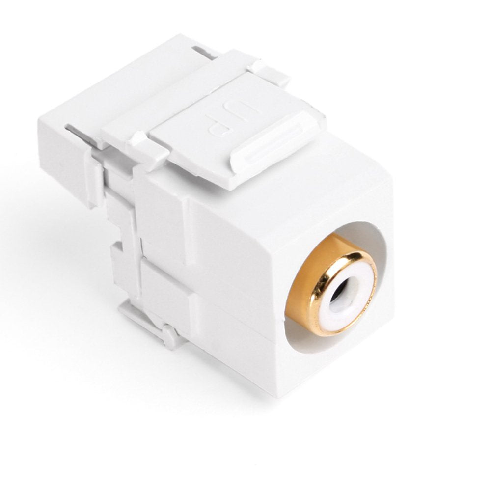 Leviton 40735 Rww Quickport Rca 110 Type, White Barrel, White