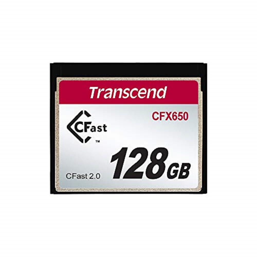 Transcend 128GB CFX650, Cfast 2.0, SLC Mode, Perfect for Professional cinematography in high Resolution Full HD and 4K Video Recording, Up to 510 MB/s   TS128GCFX650