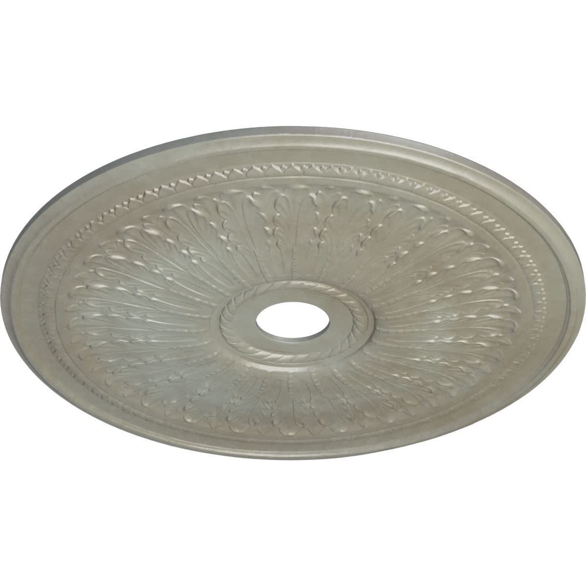 Ekena Millwork Cm29Oafls Oakleaf Ceiling Medallion, 29 1/8''Od X 3 5/8''Id X 1''P, Hand Painted Flash Gold