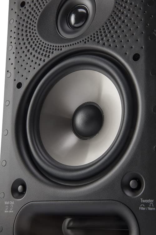 Polk Audio 65-Rt In-Wall Speaker (1) 6.5 Driver - The Vanishing Series With Premium Sound | Power Port & Paintable Grille White