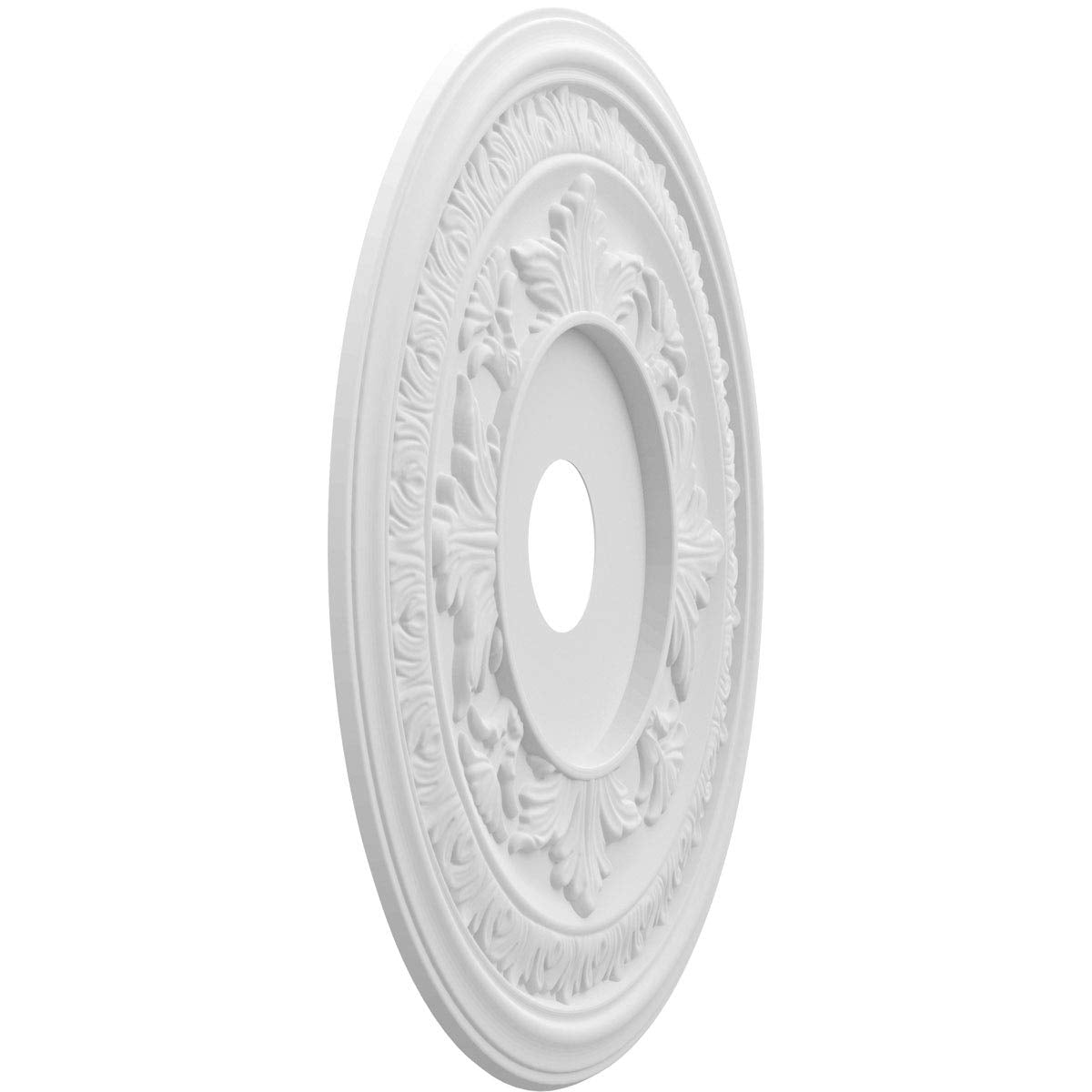 Ekena Millwork Cmp22Ba Baltimore Thermoformed Pvc Ceiling Medallion (Fits Canopies Up To 7 3/4''), 22''Od X 3 1/2''Id X 1''P