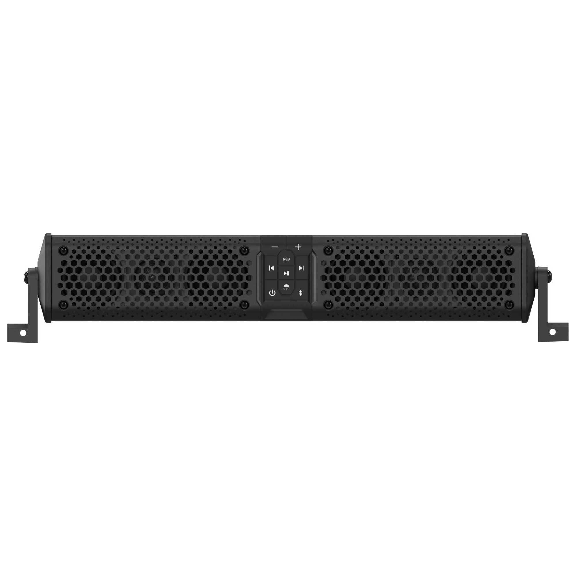 Wet Sounds Stealth Xt 6-B - All-In-One Ip67 Weatherproof 300-Watt Amplified Bluetooth 6-Speaker Soundbar With Remote - Black