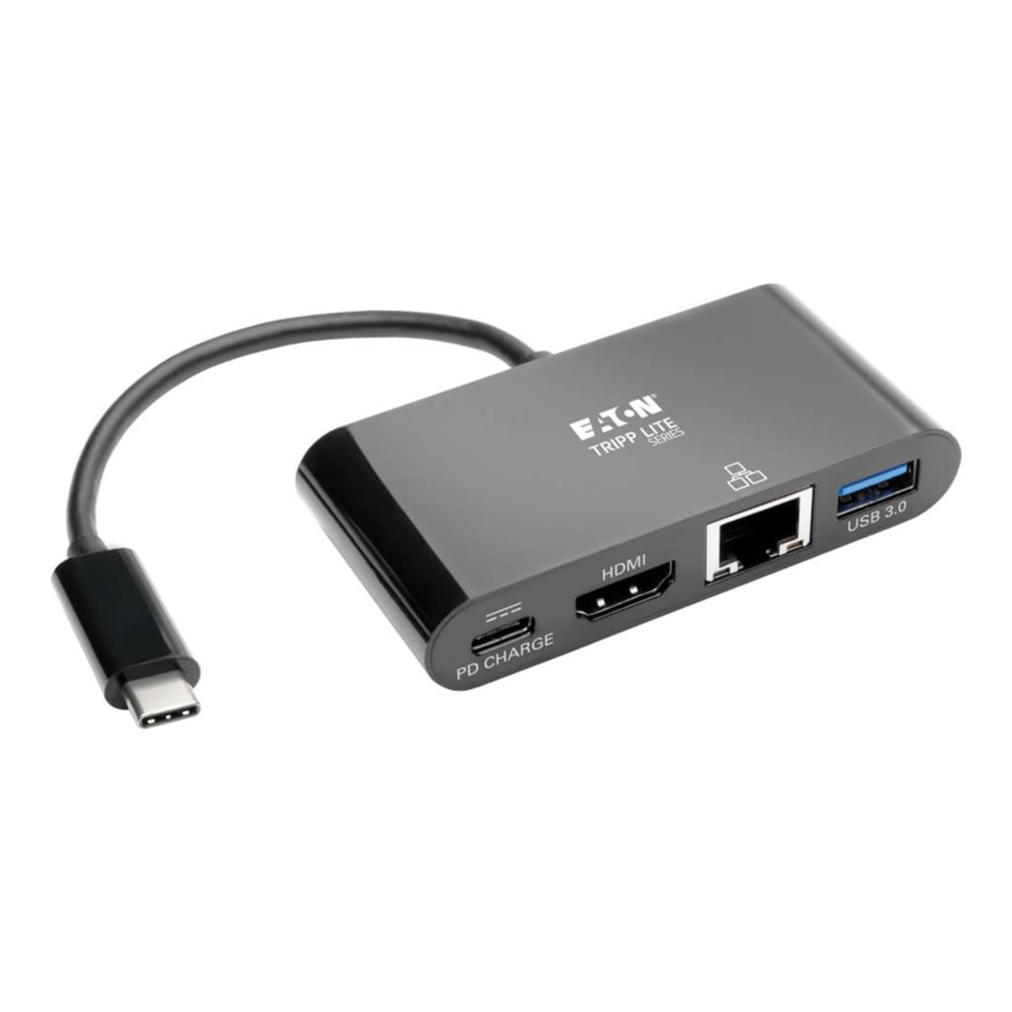 Tripp Lite USB C to HDMI Multiport Adapter Converter Docking Station w/ USB-A Hub, Gigabit Ethernet Thunderbolt 3 USB Type C 108