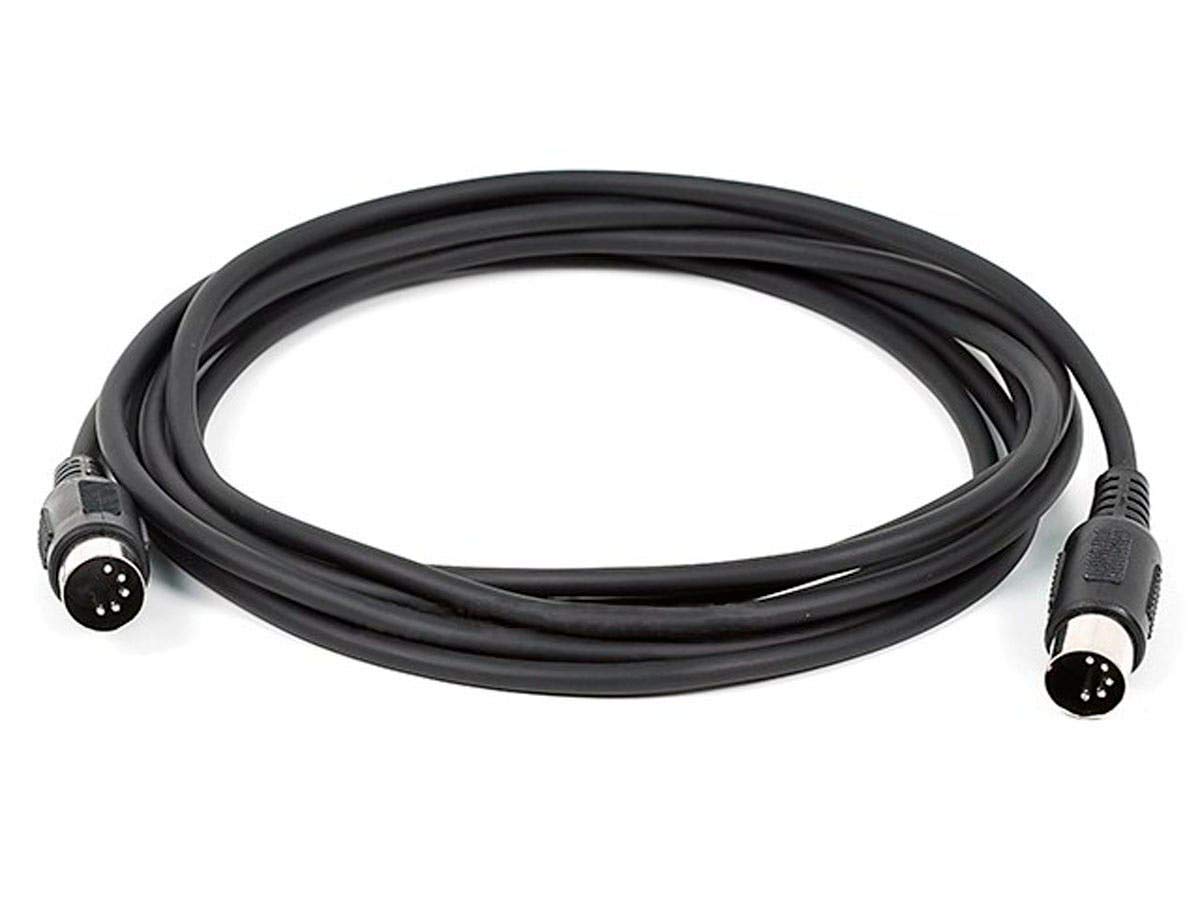 Monoprice Midi Cable   5 Pin Din Connectors, Shielded, Molded Connector Shells, 28 Awg, 10 Feet, Black