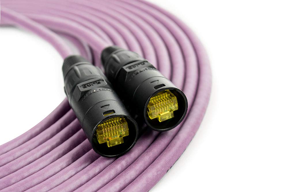 Sound Tools Supercat Professional Grade Shielded Cat5E Ethercon Cable, Flexible Polyurethane Jacket, Neutrik Connectors (3 Feet, Purple)
