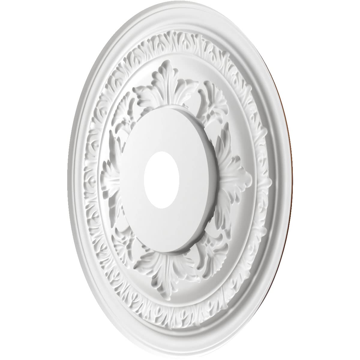 Ekena Millwork Cmp22Bacdc Baltimore Thermoformed Pvc Ceiling Medallion (Fits Canopies Up To 7 3/4), 22Od X 3 1/2Id X 1P, Metalli
