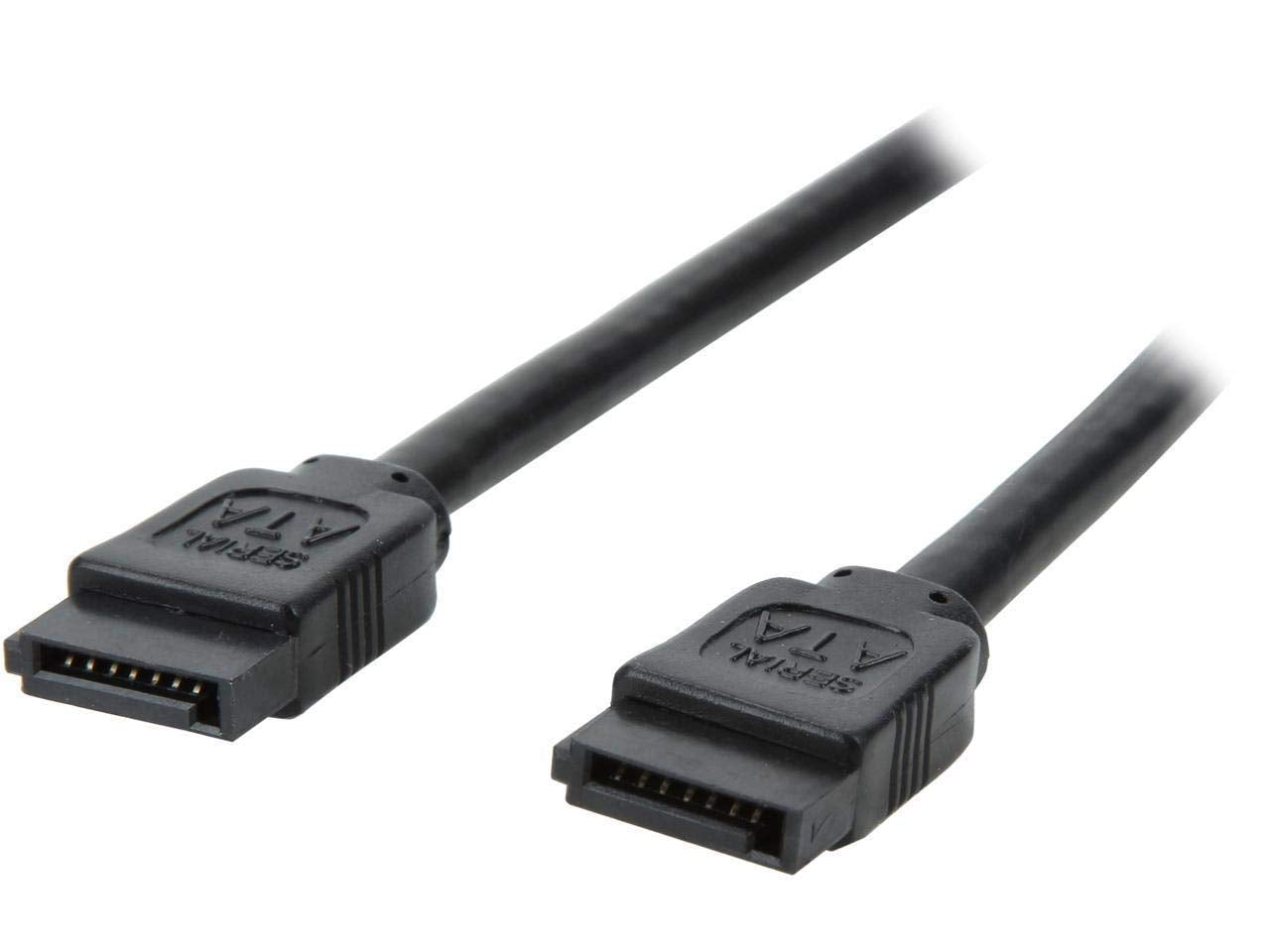 Nippon Labs Sata3-R-1.5Ft-Bk Sata3 Cable, Copper - 18-Inch Round Cable, Black