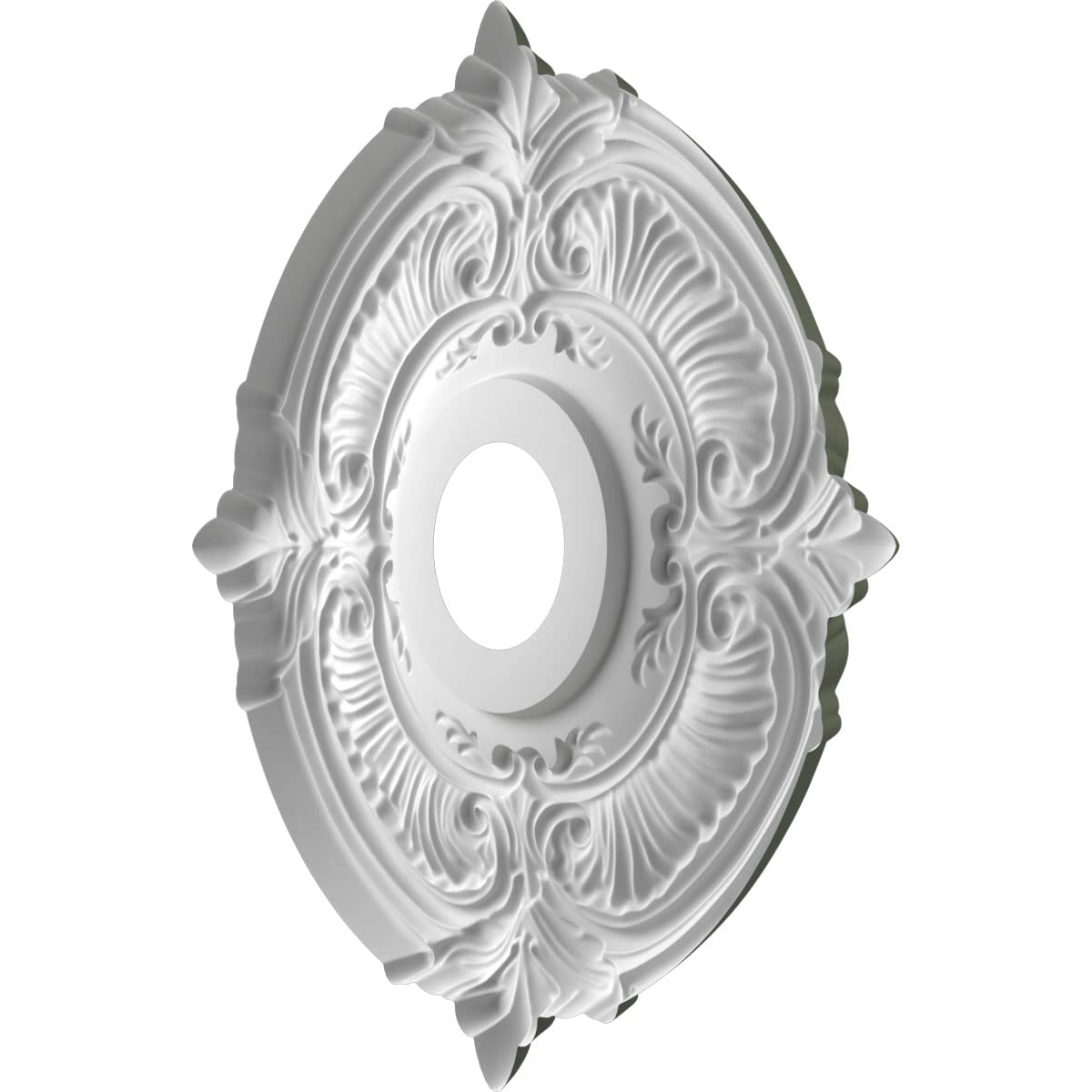 16Od X 3 1/2Id X 1P Attica Thermoformed Pvc Ceiling Medallion (Fits Canopies Up To 5 5/8), Ultracover Satin Hunt Club Green