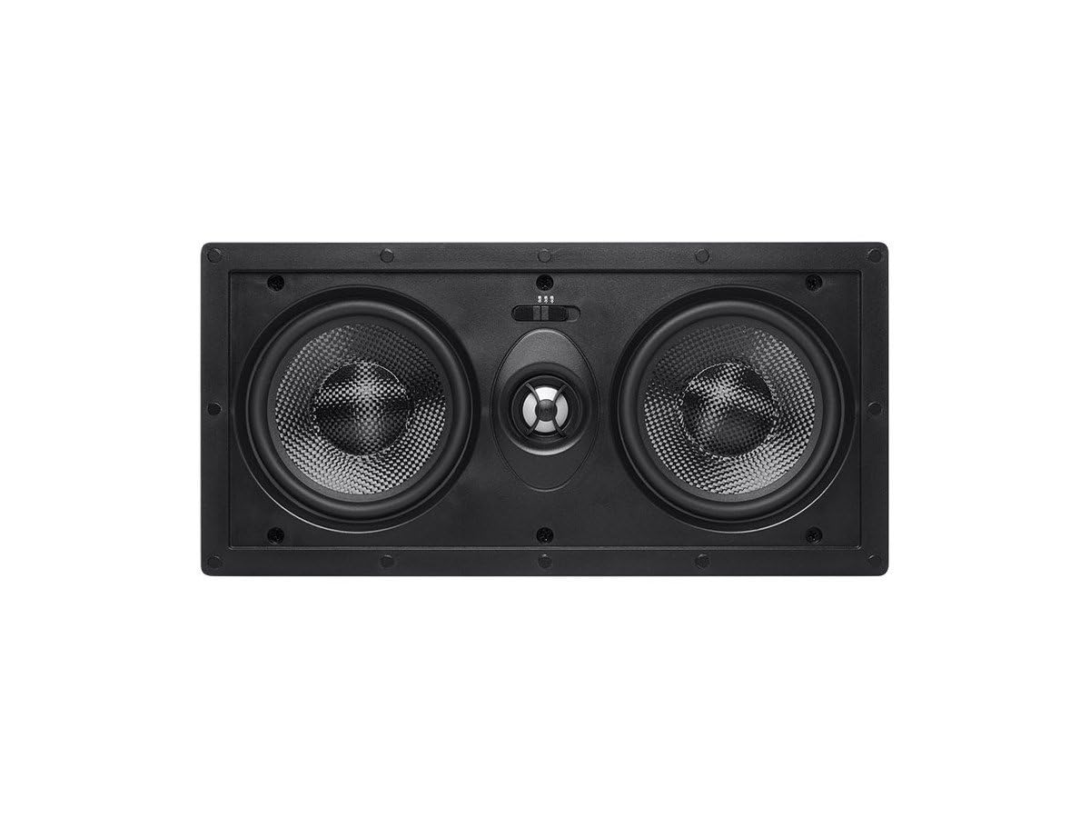 Monoprice 2 Way Carbon Fiber In Wall Center Channel Speaker   Dual 5.25 Inch (Single) Easy Install For Home Theater   Alpha Seri