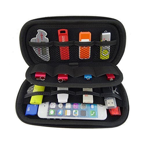 Onwon Usb Drive Organizer Electronics Accessories Case Big Capability Usb Flash Drives Bag (Blue)