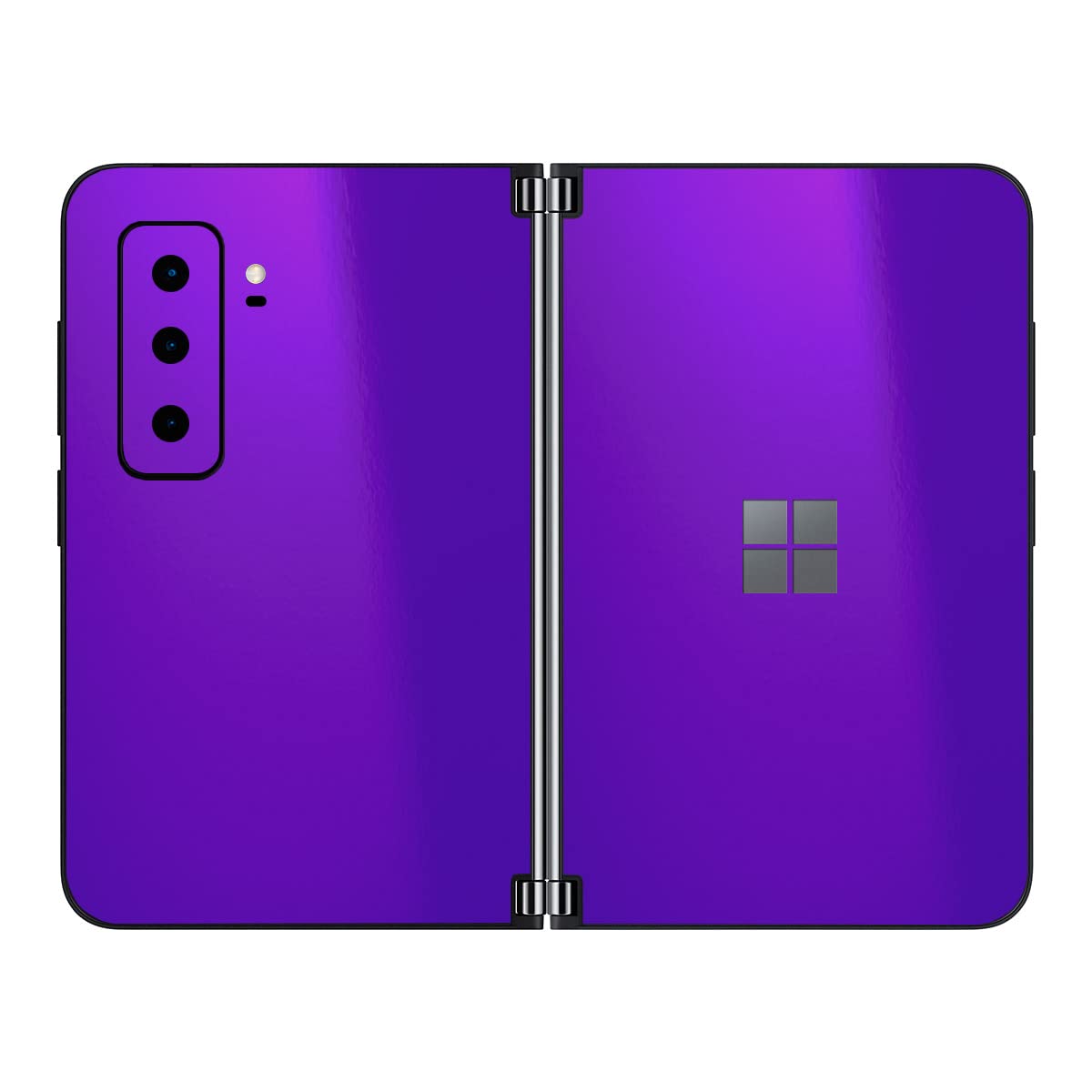 SopiGuard Sticker Skin for 2021 Microsoft Surface Duo 2 2nd Gen Edge-to-Edge Front and Rear Panels Vinyl Decal (Gloss Purple)