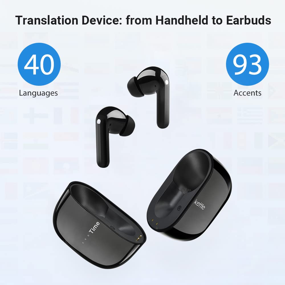 Timekettle M3 Language Translator Earbuds, Two Way Translator Device With App For 40 Languages & 93 Accents Online, Offline Tran