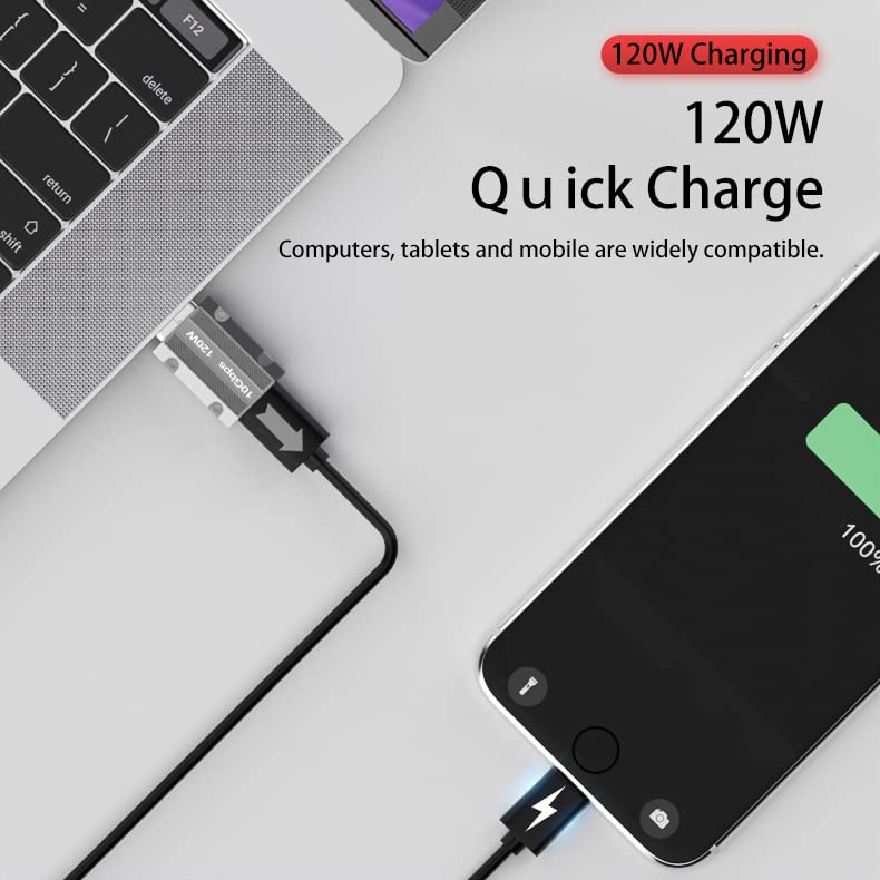 Wlgq 10Gbps Usb C Female To Usb Male Adapter, Zinc Alloy Double Sided Usb A To Type C Adapter With10Gbps High Speed Data Transfer & Pd120W Stable Charging For Laptop Charger Power Bank(4Pack)
