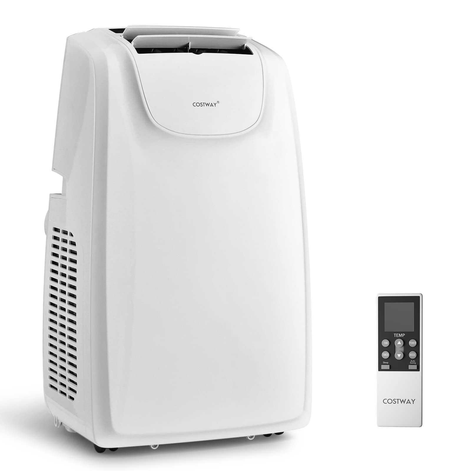 Costway 11,500 Btu Portable Air Conditioner, With Dual Hose, Remote Control, Powerful Ac Unit Rooms Up To 400 Sq.Ft. With Dehumi