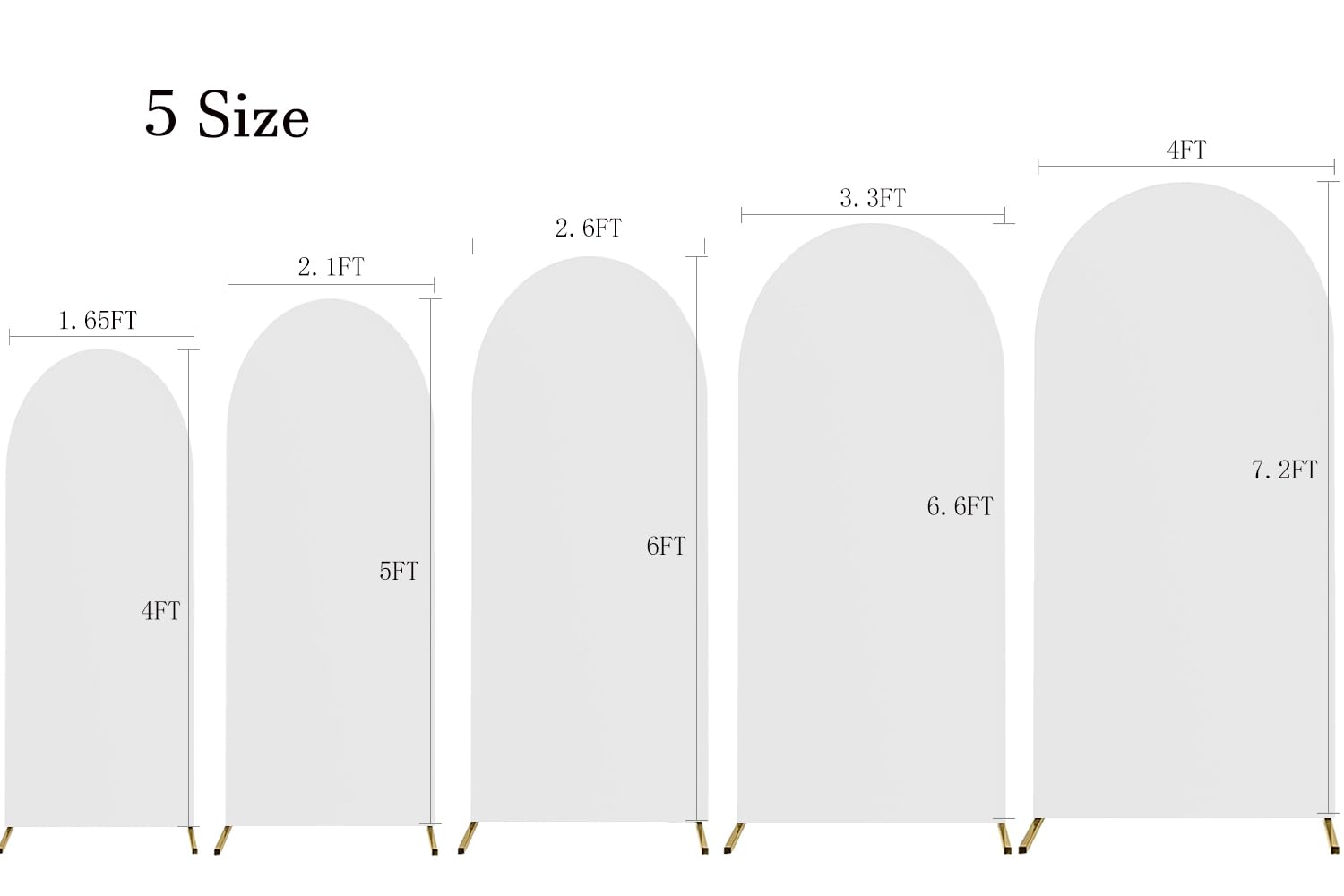 6.6 Ft White Doubleside Arch Backdrop Cover Fitted Arch Backdrop Stand Cover   Jkdmjf Spandex Cover For Arch Backdrop For Weddin