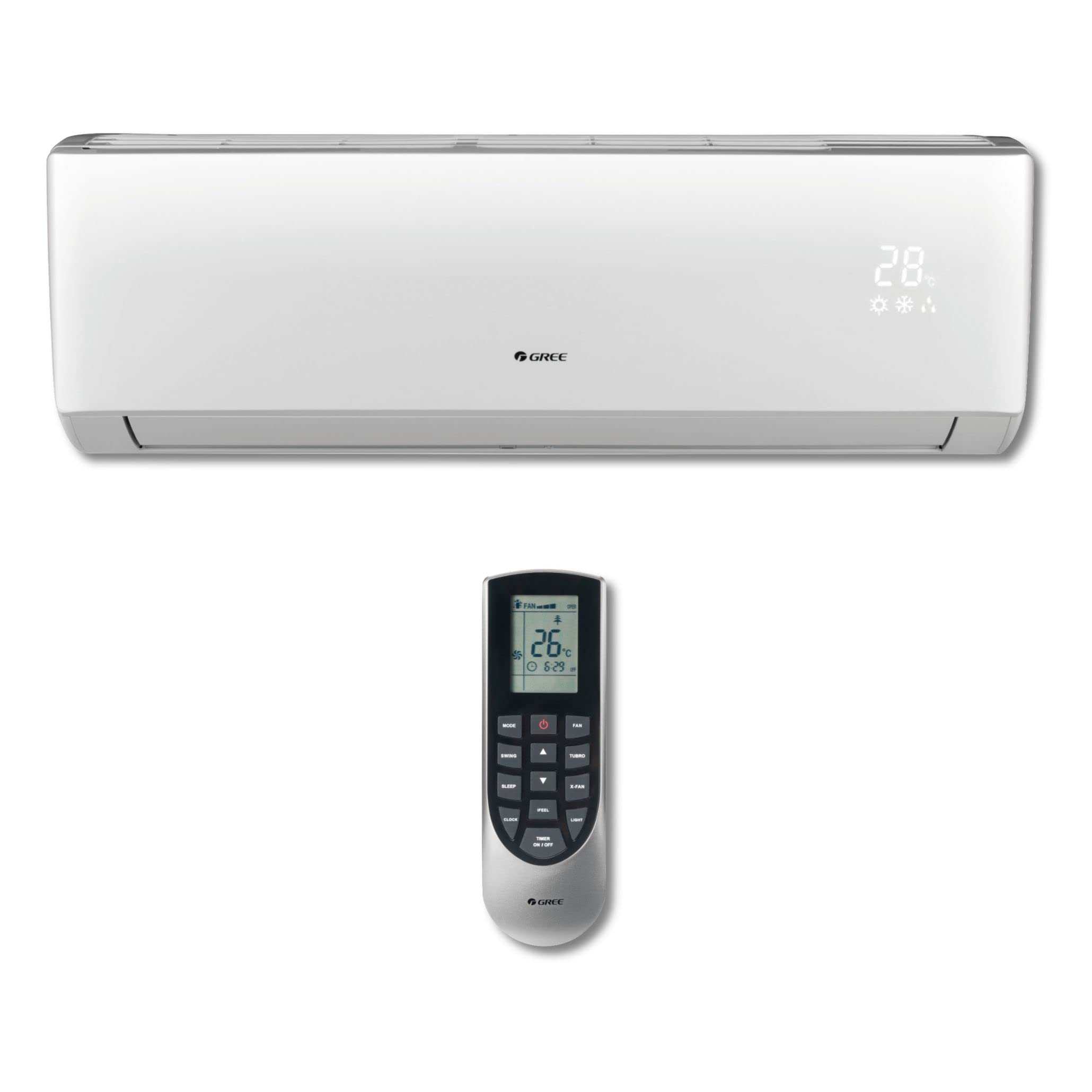 Gree 36,000 Btu Multi21 Quad Zone Wall Mount Mini Split Air Conditioner Heat Pump 208230V Seer 21 (9 12 12 12)