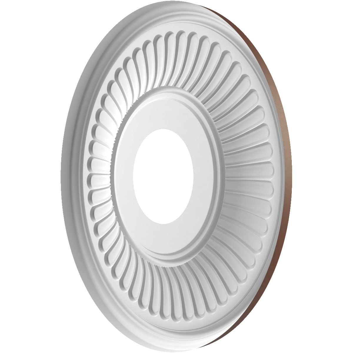 Ekena Millwork Cmp13Bedru Berkshire Thermoformed Pvc Ceiling Medallion (Fits Canopies Up To 5 3/4), 13Od X 3 1/2Id X 3/4P, Unive