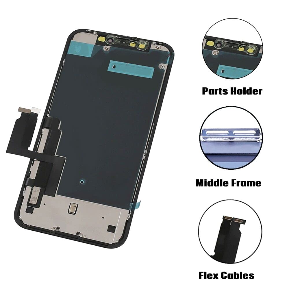 Fixerman For Iphone Xr Screen Replacement 6.1 Inch,Lcd Display Touch Screen Digitizer Assembly With Repair Tools, Compatible Wit