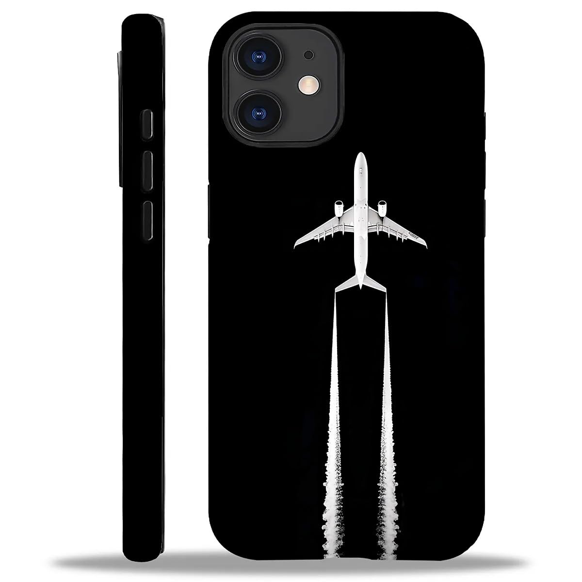 WANKBLC Compatible with iPhone 12 12 Pro Matte Case, Airplane Pilot Plane Aviation Pattern for Girl Full Body Design Soft Silico