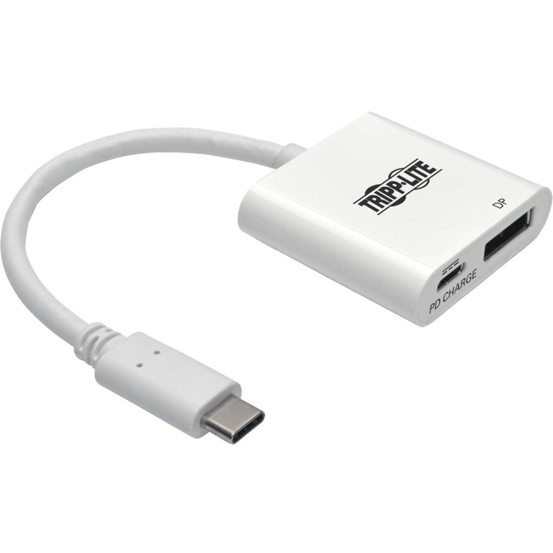 Tripp Lite USB C to DisplayPort Video Adapter Converter with USBC PD Charging Port, Thunderbolt 3 Compatible, USB Type C to DP,