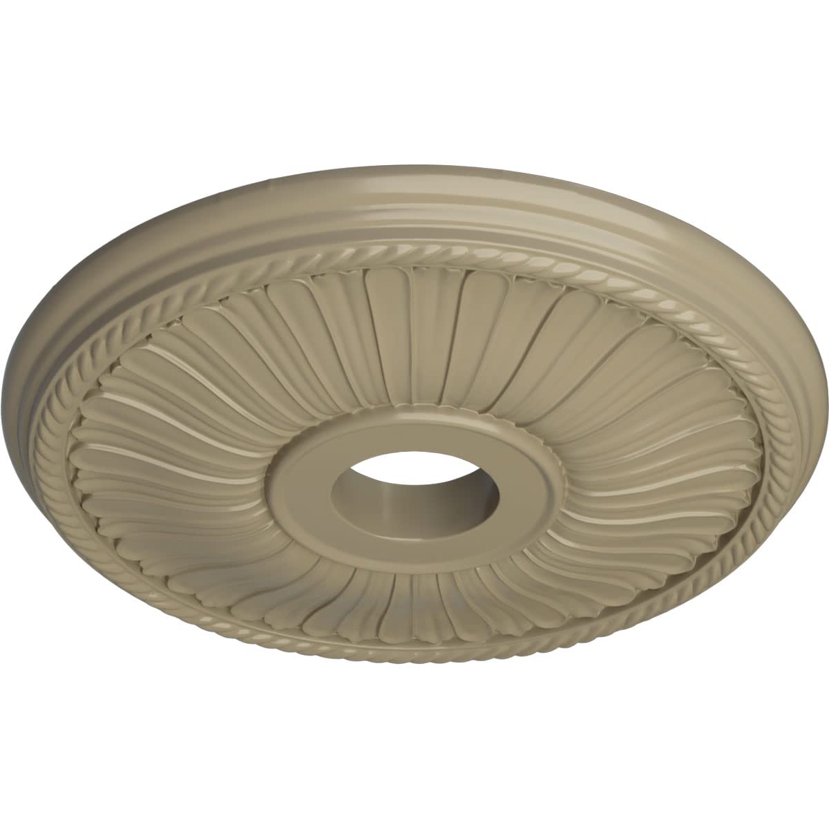 Ekena Millwork Cm20Be1Gdf Berkshire Ceiling Medallion, 20 1/8''Od X 3 7/8''Id X 1 7/8''P, Hand Painted Gobi Desert