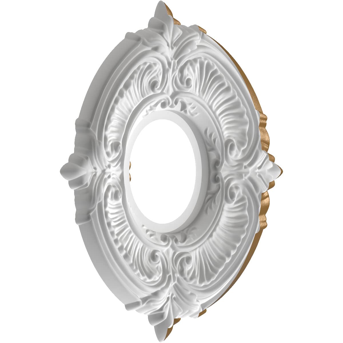 Ekena Millwork Cmp10Atcgh Attica Thermoformed Pvc Ceiling Medallion (Fits Canopies Up To 4 1/8''), 10''Od X 3 1/2''Id X 3/4''P,