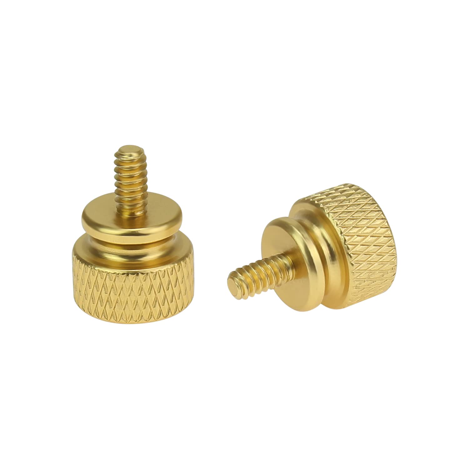 Helifouner 20 Pieces 6 32 Thread, Gold Color Anodized Aluminum Computer Case Thumbscrews, Thumb Screws For Computer Case/Cover/P