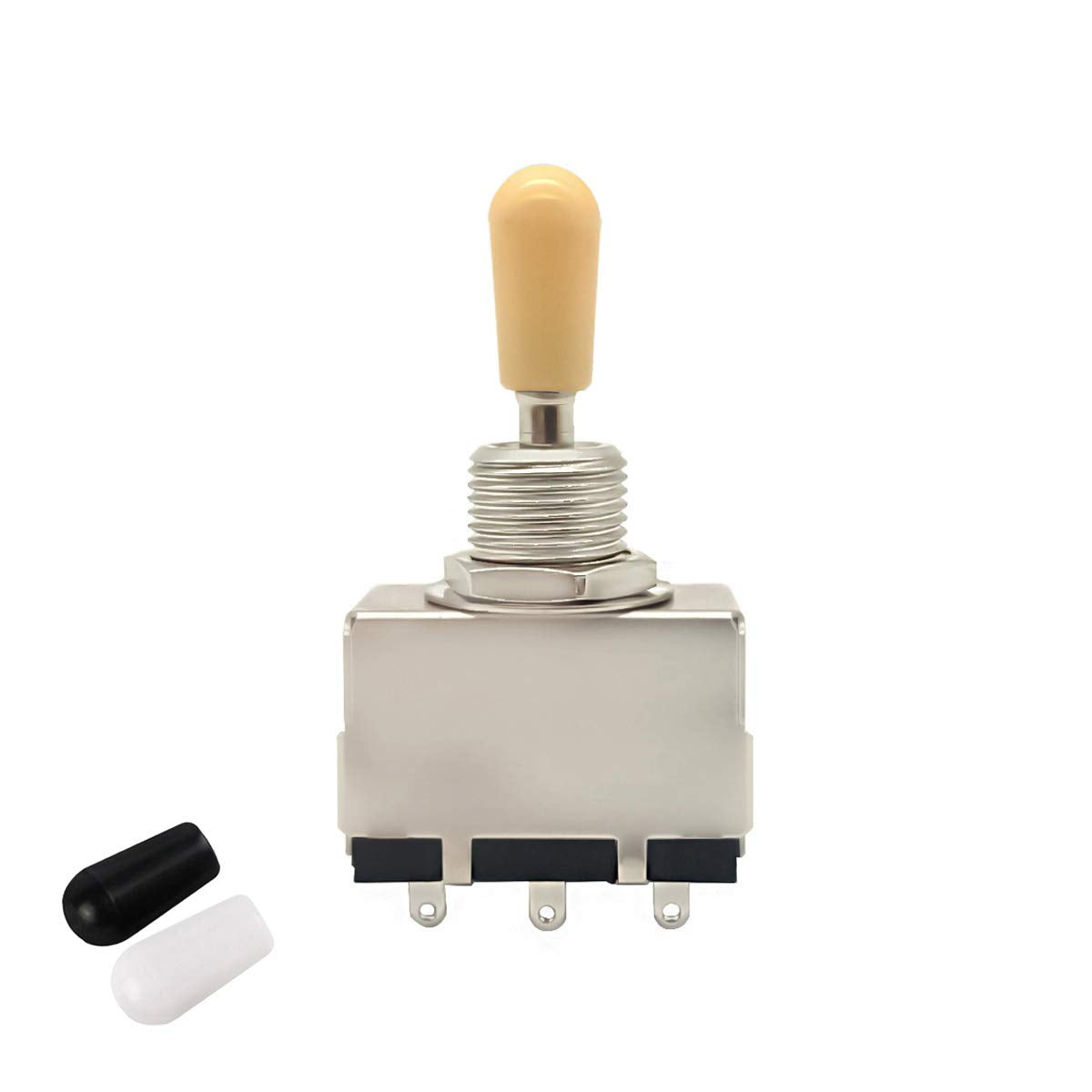 FLEOR 3 Way Toggle Switch Enclosed Pickup Selector with 3pcs Plastic Tips for LP Style Electric Guitar Part
