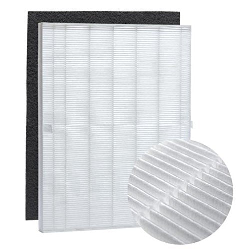 Nispira Air Purifier Filter Set True HEPA Carbon for Winix 115115 6300 5300 Electrolux EL490A White