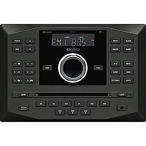Jensen Jwm62A Am|Fm|Dvd|Cd|Usb|Aux|App Ready Bluetooth Wallmount Stereo With App Control, Plays: Cd, Cd R, Cd Rw, Dvd, Mp3, Dvd 