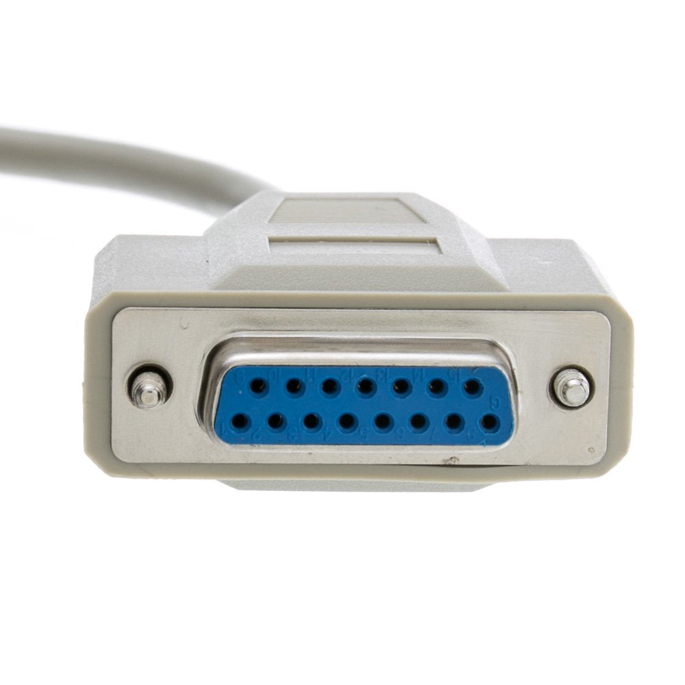 Cablewholesale Db15 Monitor Extension Cable, 28 Awg Single Shielded Cord, Db15 Male To Db15 Female Db15 Extension Cable, M/F Vga