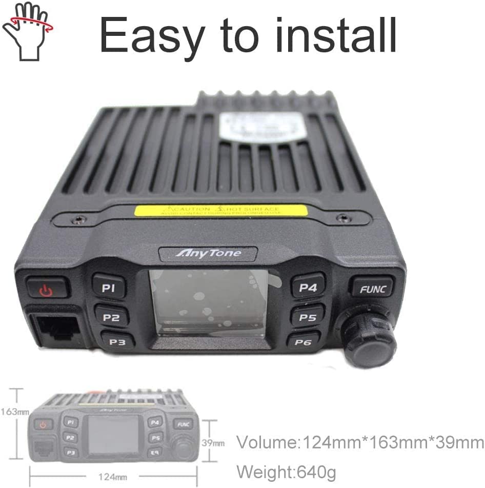 Anytone At 778Uv Dual Band 25W Mobile Radio Transceiver Vhf/Uhf Car Base Radio Walkie Talkie With Programming Cable