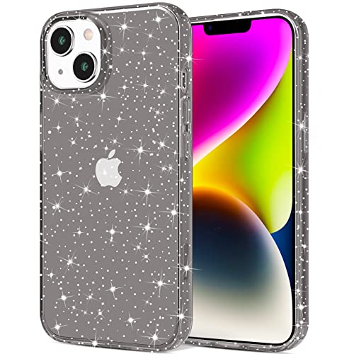 Jjgoo Compatible With Iphone 14 Case, Bling Sparkle Soft Tpu Anti Scratch Shockproof Protective Phone Bumper, Women Girls Cute S
