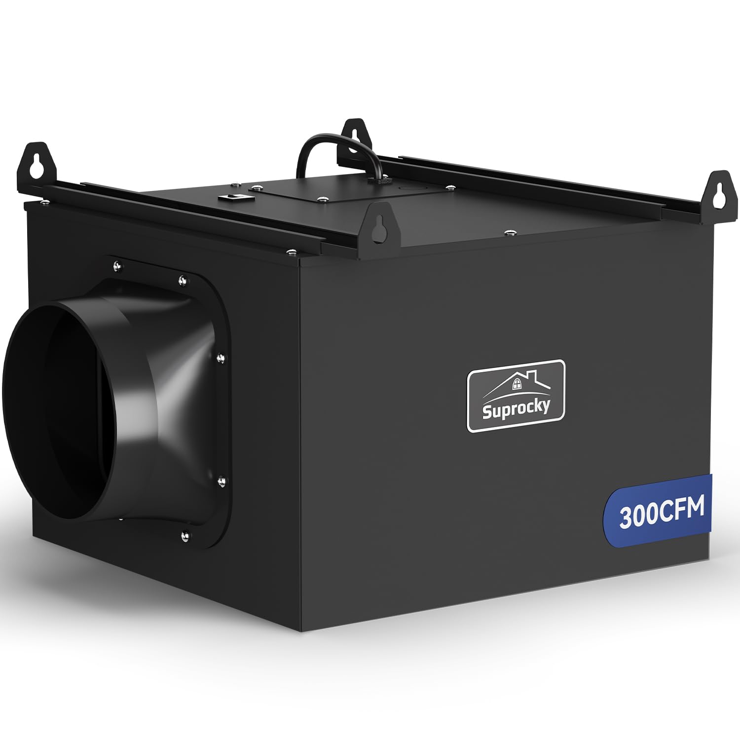 Suprocky 300Cfm Ultra Quiet Bathroom Exhaust Fan, Remote Mount In Line Fan Vf240, Kitchen, Garage And Residential Ventilation Ap