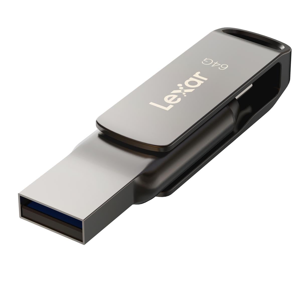Lexar 64GB JumpDrive Dual Drive D400 USB 3.1 Type-C and Type-A Flash Drive for Storage Expansion and Backup, Up to 130MB/s Read,