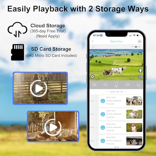 4G Lte Cellular Security Camera No Internet Needed, Solar No Wifi Security Camera Outdoor Wireless With Sim Card Jobsite, 2K Color Night Version, 360 Live View, Motion Detection, 2 Way Audio