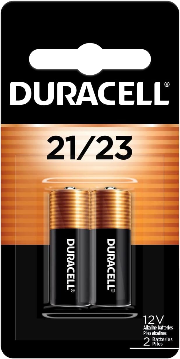 Duracell 12 Volt Alkaline Alarm Remote Battery MN21 / A23 2 Pack