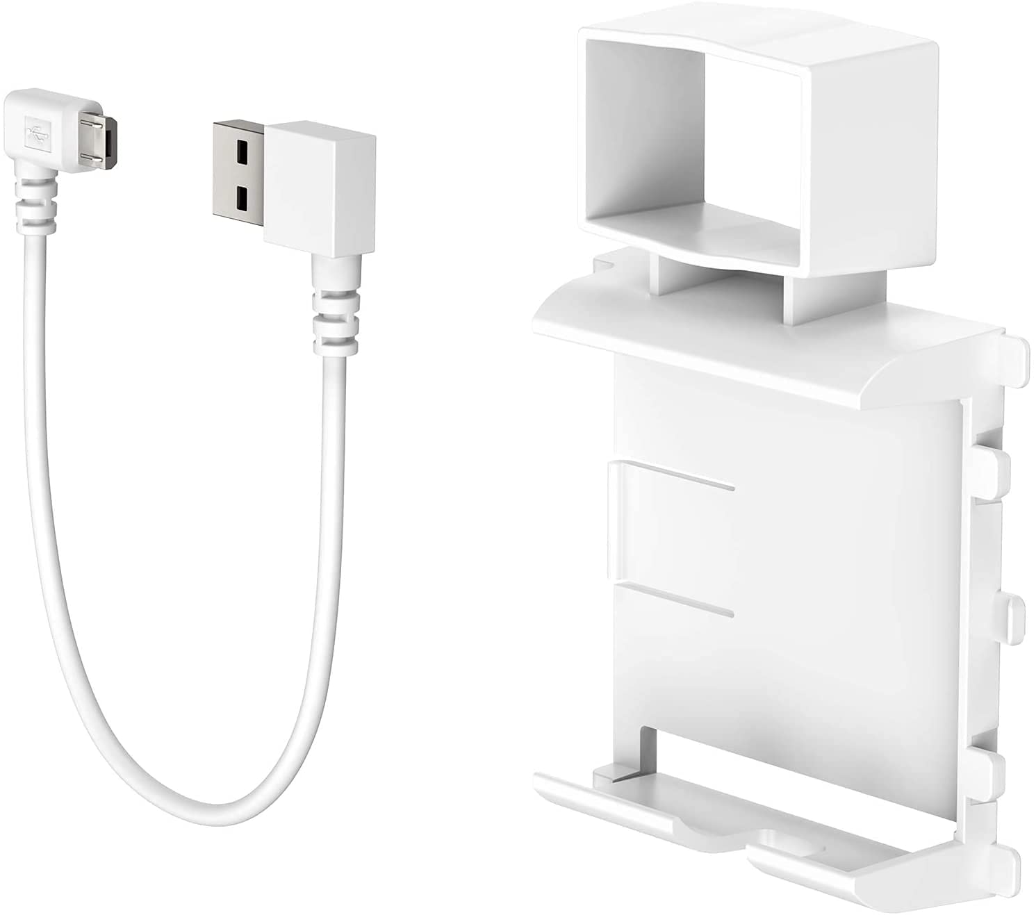 Koroao Outlet Installation Of Ring Bridge, No Drilling And Space Saving Wall Mount Bracket, With Short Cable For Ring Smart Lighting Bridge