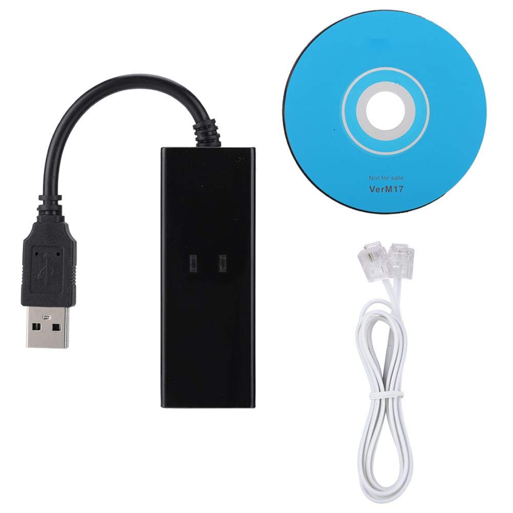 56K Usb Modem External Rj11 To Usb Adapter, V.92 Dial Up Fax Modem Multifunctional Data Modem For 64Bit Win10/Win8.1/Win8/Win7