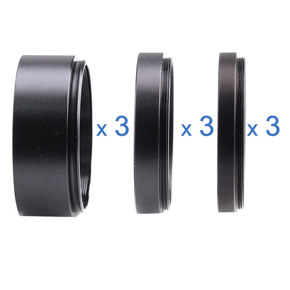 Starboosa Telescope T2 Extension Tube Kit For Slr Cameras And Eyepieces   Length 5Mm X3; 7Mm X3; 15Mm X3   M42X0.75 On Both Side