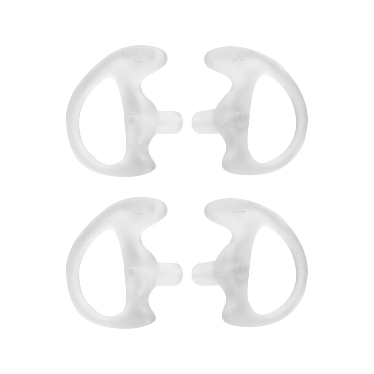 Keyblu Universal Radio Replacement Earmold, Insert Soft Silicone Earmold Earbud Earplug For Two Way Radio Coil Tube Audio Kits,For Walkie Talkie Acoustic Earpiece Headset (White, Small, 2 Pair)