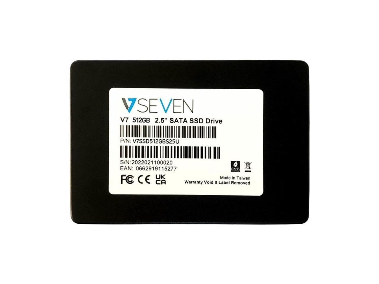 V7 V7Ssd512Gbs25U 512 Gb Solid State Drive - 2.5 Internal - Sata (Sata/600) - Taa Compliant
