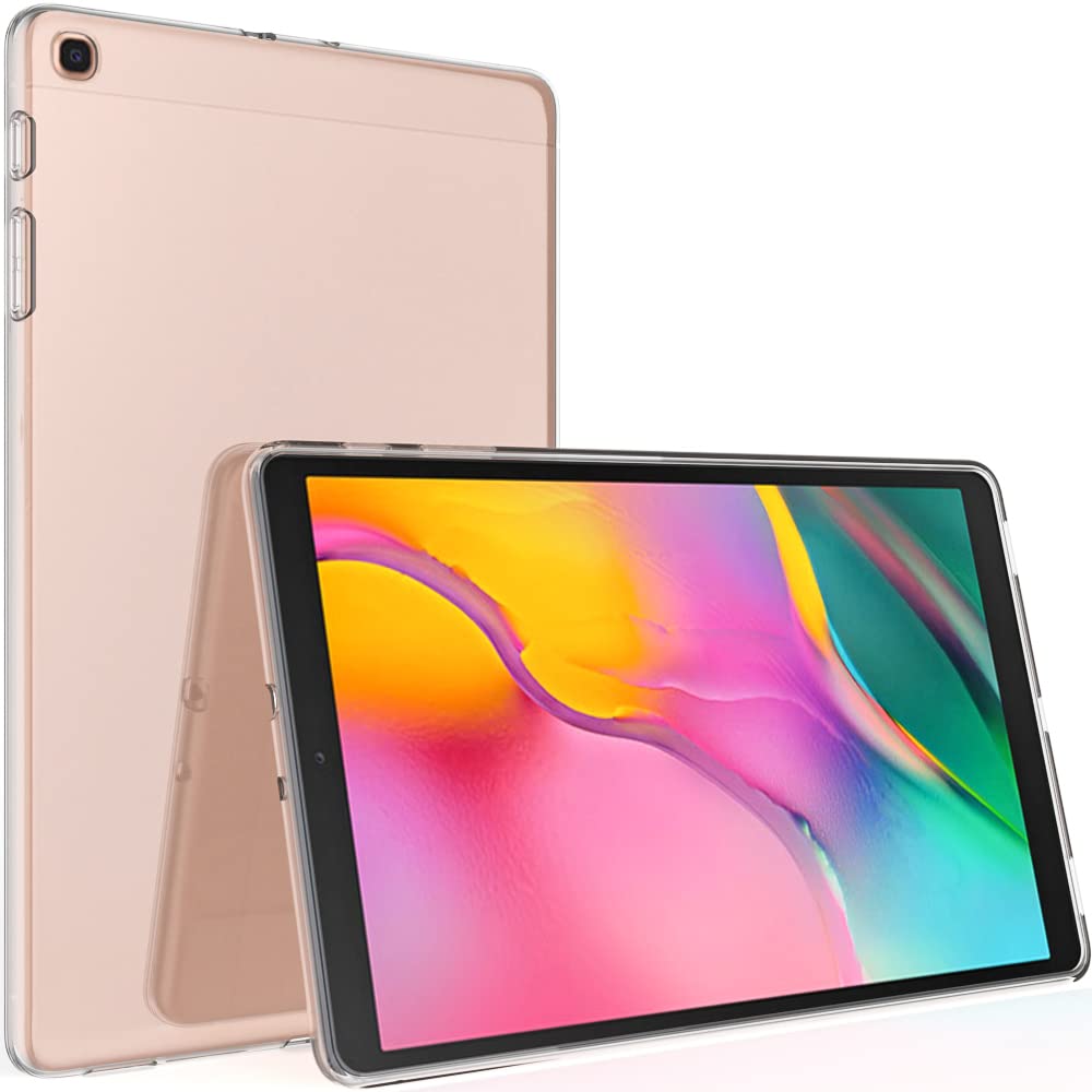 Puxicu Clear Case for Galaxy Tab A 10.1, Slim Design Flexible Soft TPU Protective Cover for Samsung Galaxy Tab A 10.1-inch 2019 
