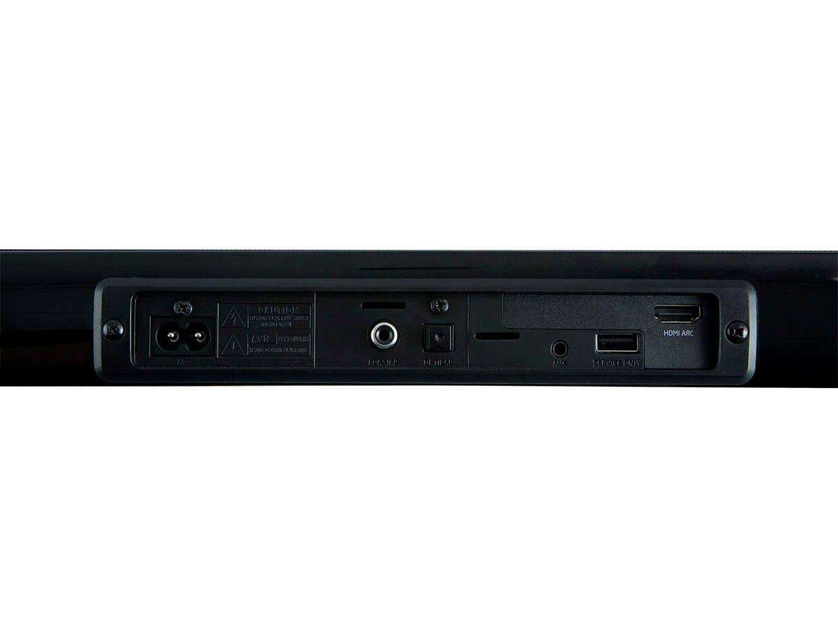 Monoprice Premium Slim Soundbar   8 Ohms, With Hdmi Arc, Bluetooth 4.2, Optical, And Coax Inputs, Black,35.5 Inch Slim
