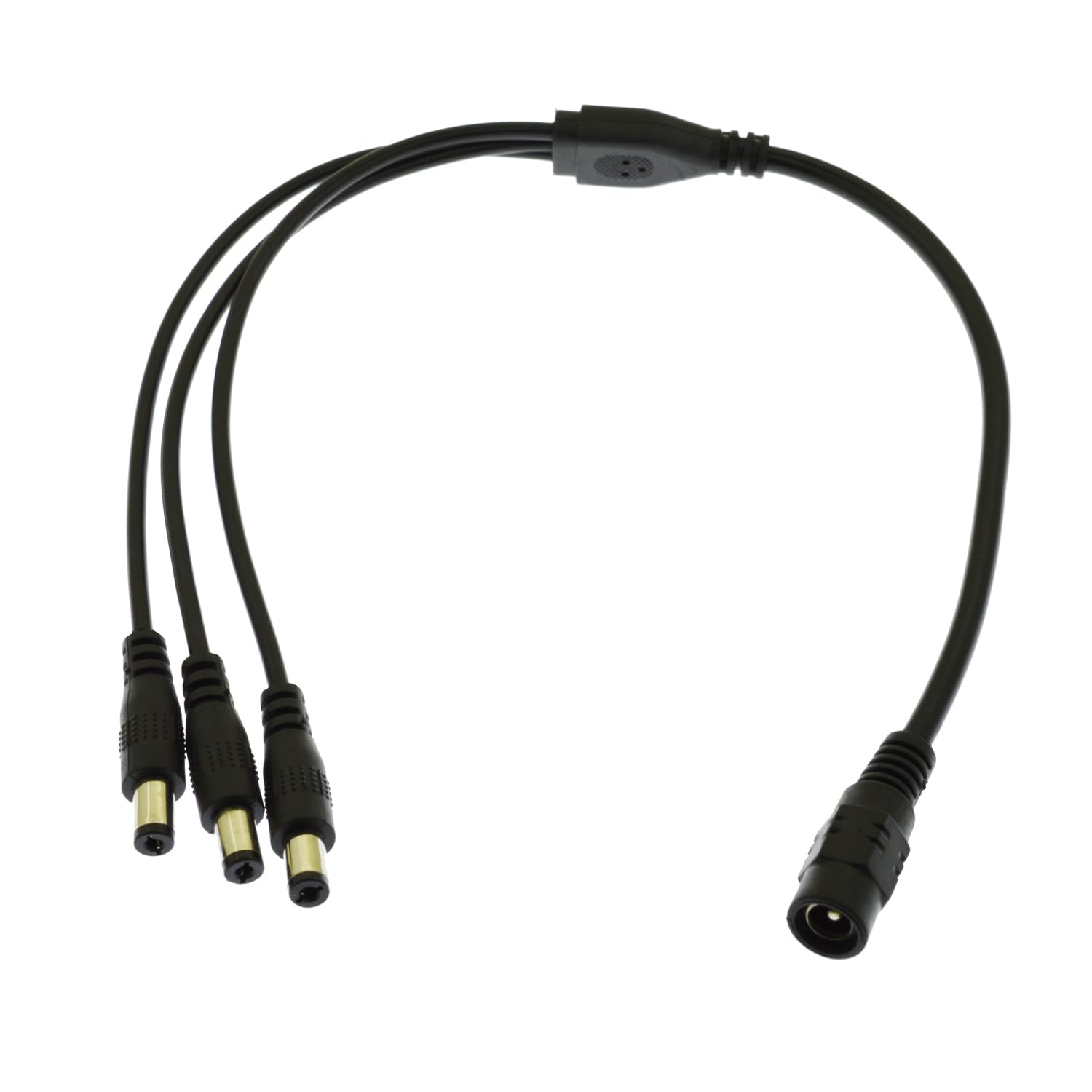 Yikaien 2 Pack Y Splitter Dc Power Cable 12V, 1 Female To 3 Male, 5.5Mm X 2.1Mm, Extension Cord For Cctv, Led Strips, Routers, 1