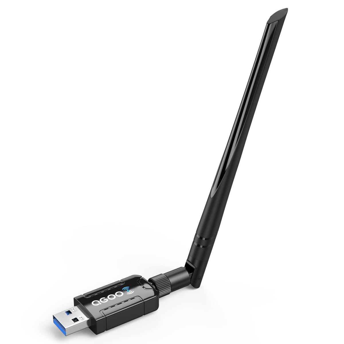 Wifi Adapter For Pc, Qgoo 1200Mbps Usb 3.0 Wireless Network Wifi Dongle With 5Dbi Antenna For Desktop/Laptop, Dual Band 2.4G/5G 