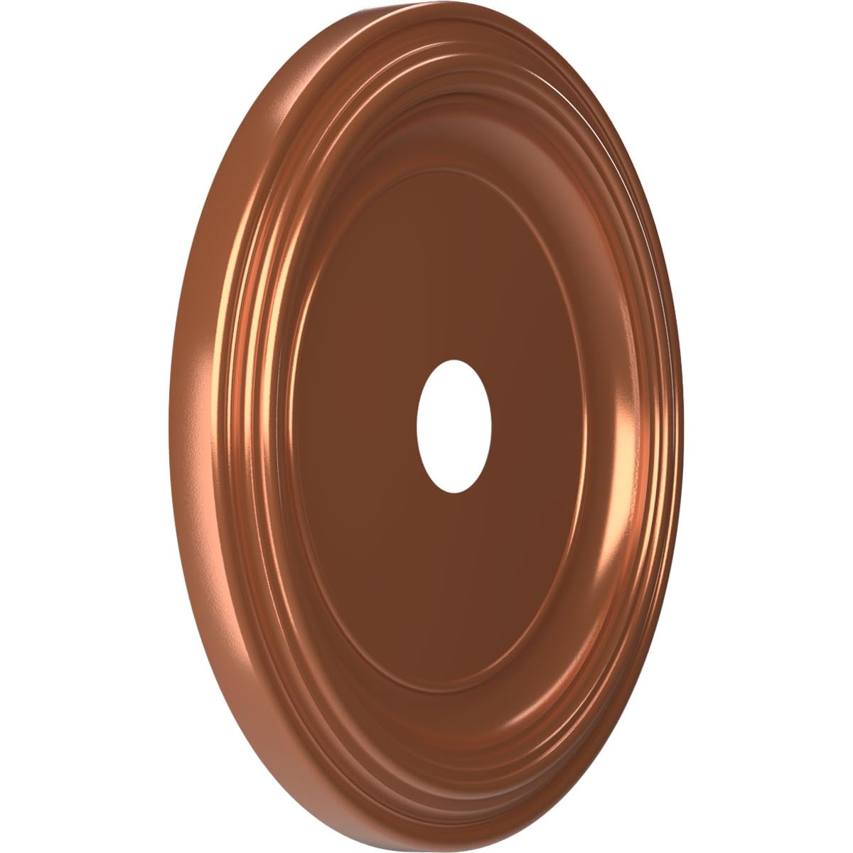22Od X 3 1/2Id X 1 1/2P Traditional Thermoformed Pvc Ceiling Medallion (Fits Canopies Up To 13 1/2), Bright Coat Copper