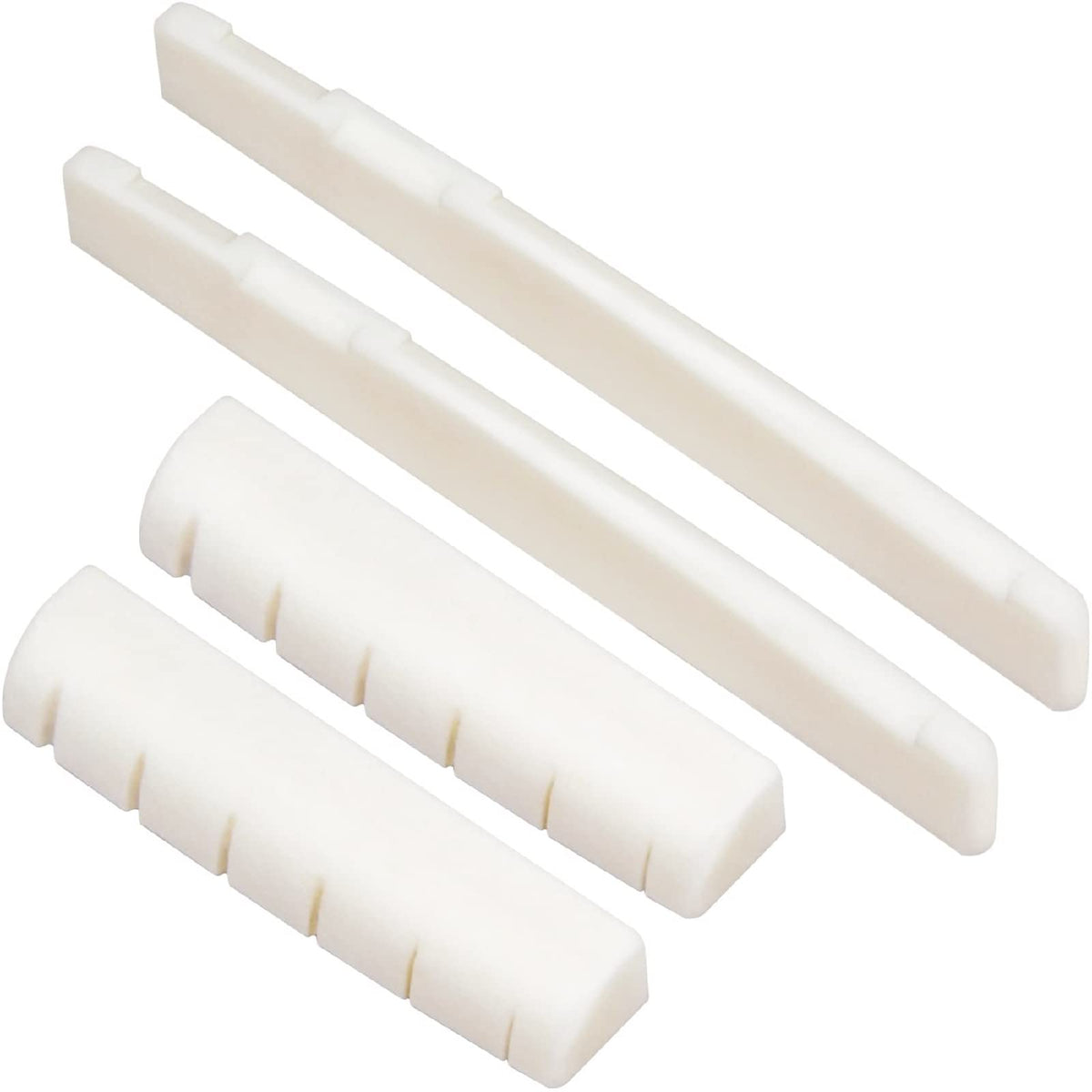 Miwayer 6 String Acoustic Guitar Bone Bridge Saddle And Nut Made Of Real Bone (Acoustic Bridges 2 Pair)