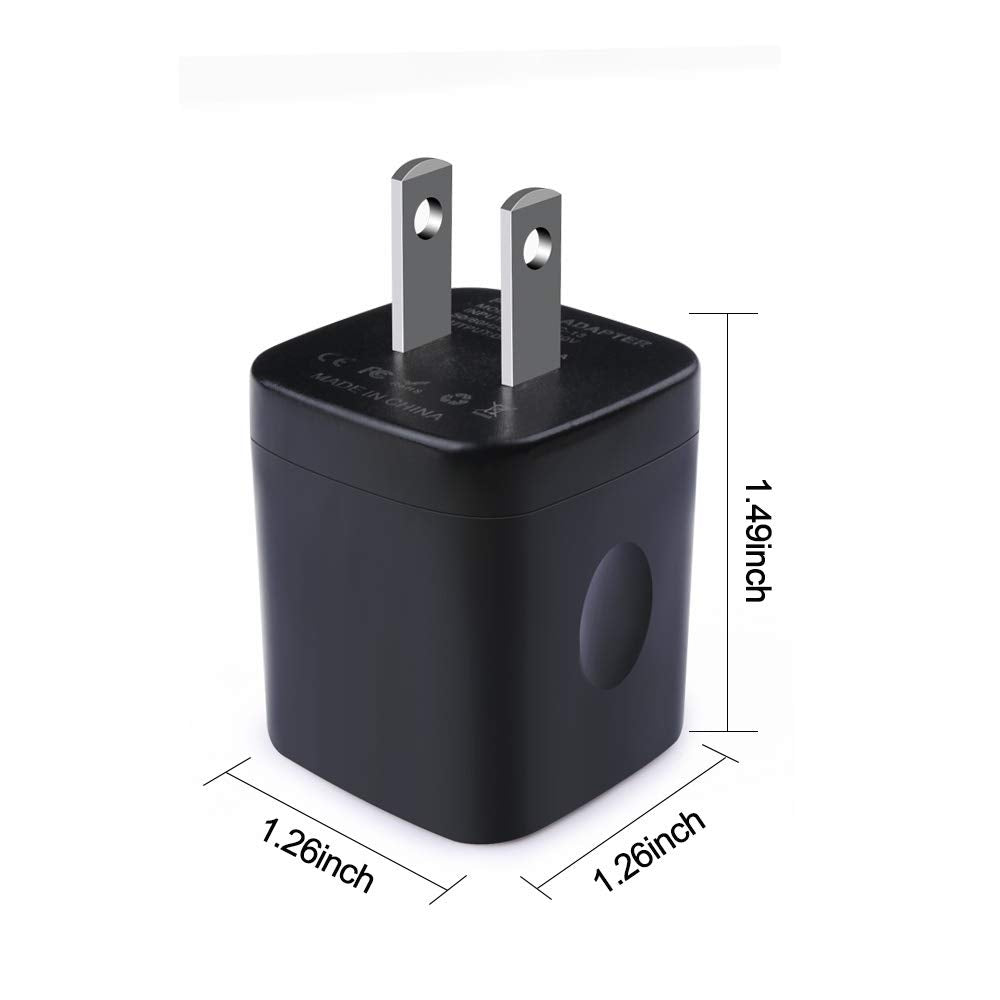 Wall Charger,Charger Cube,Charging Block Fast Charge 3Pack Dual Port 2.1A Power Brick Phone Charger Plug Box Head For Iphone 14