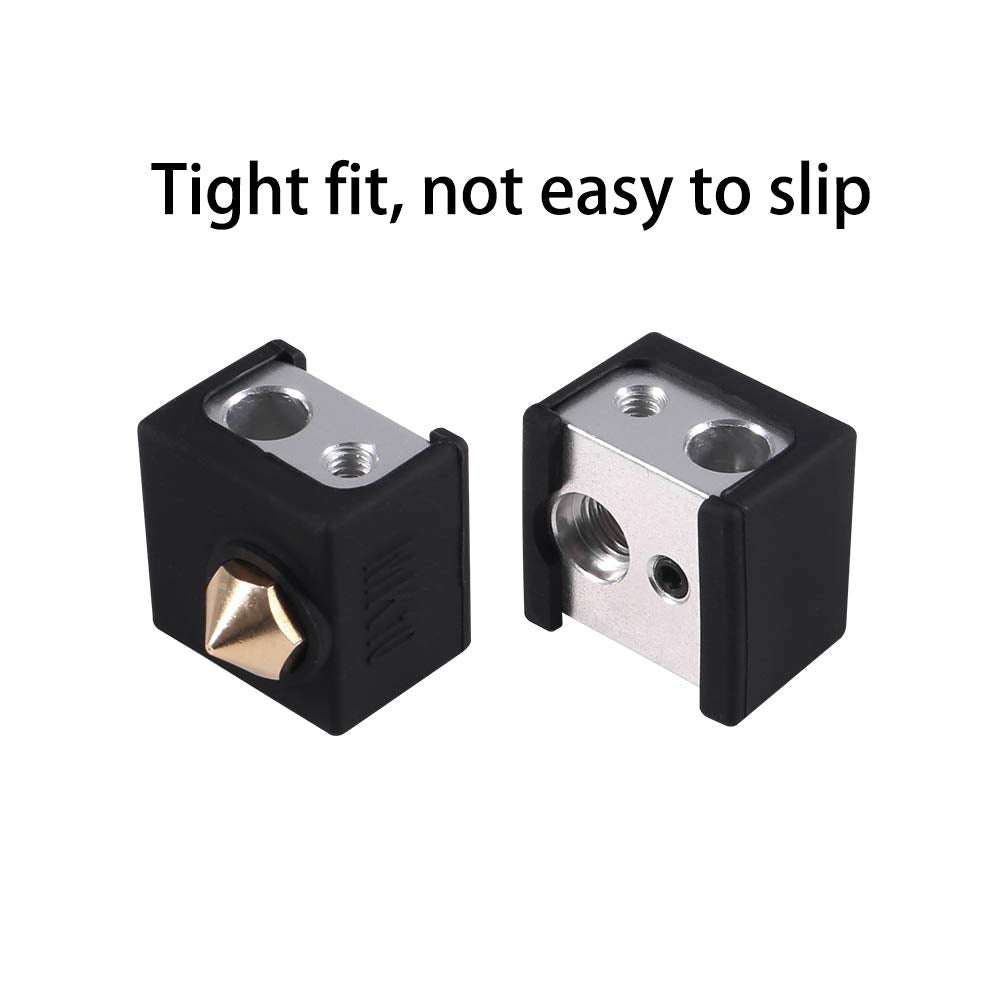 3D Printer Mk10 Silicone Socks, Aokin 3 Pcs Mk10 Heater Block Silicone Cover For Wanhao Duplicator I3 Makerbot 2 Qidi Tech Flash